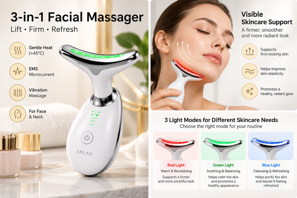 Facial Massager – Heated Face & Neck Skincare Device