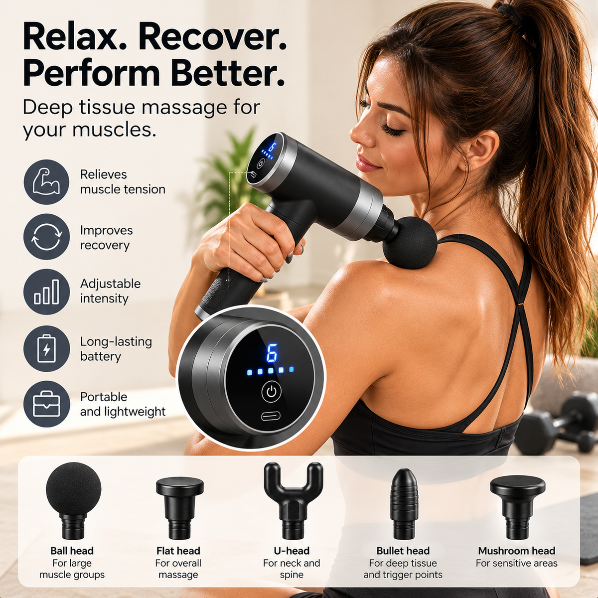 Muscle Massage Gun – Deep Tissue Massager