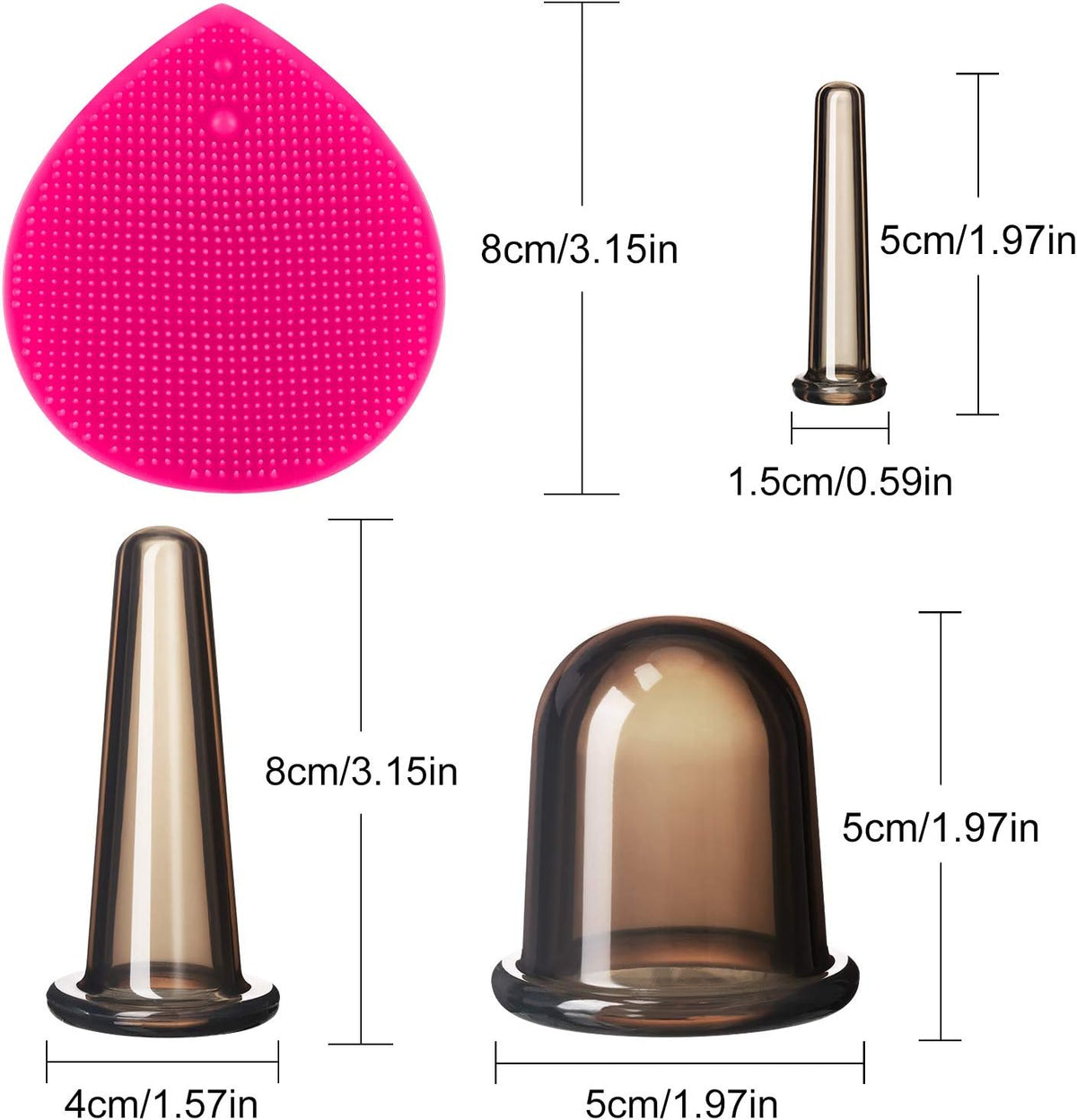 Silicone Facial Cupping Set
