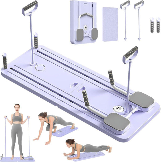 4-in-1 Foldable Pilates Reformer Board – Full Body Home Workout