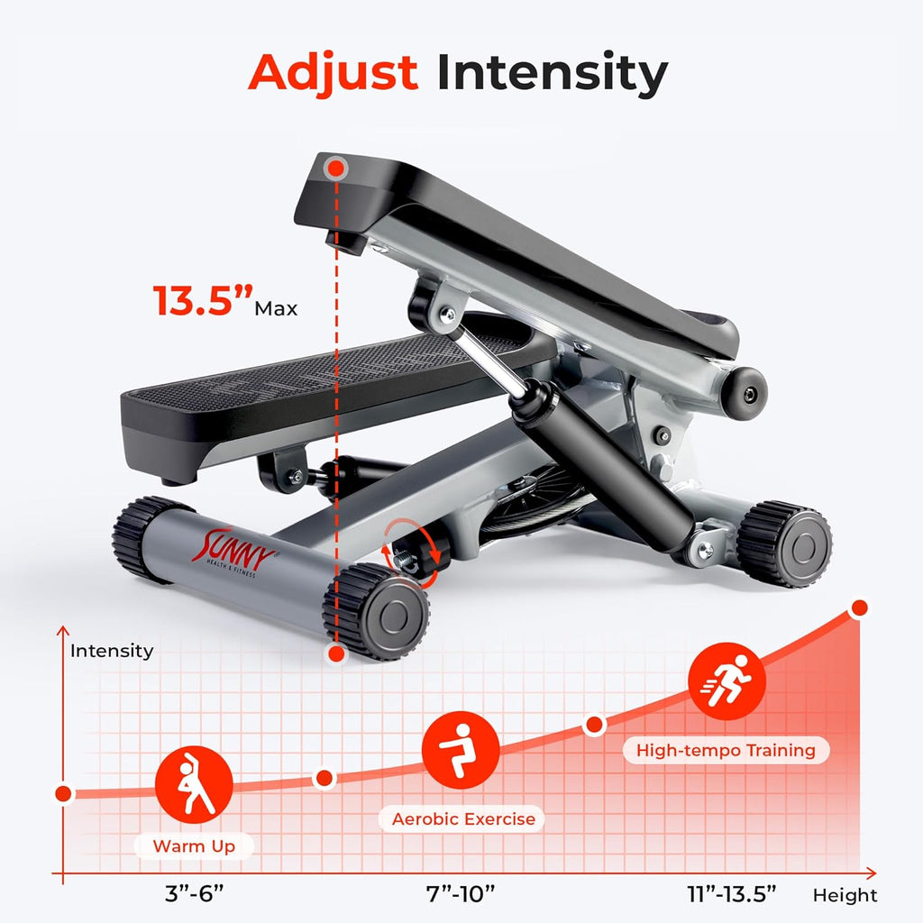 Mini Fitness Stepper – Compact Home Workout with Resistance Bands